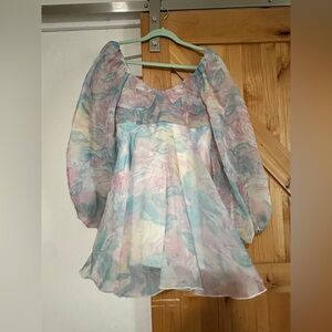 Elegant Multicolor Long Sleeve Dress